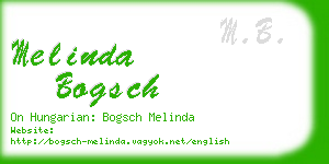 melinda bogsch business card